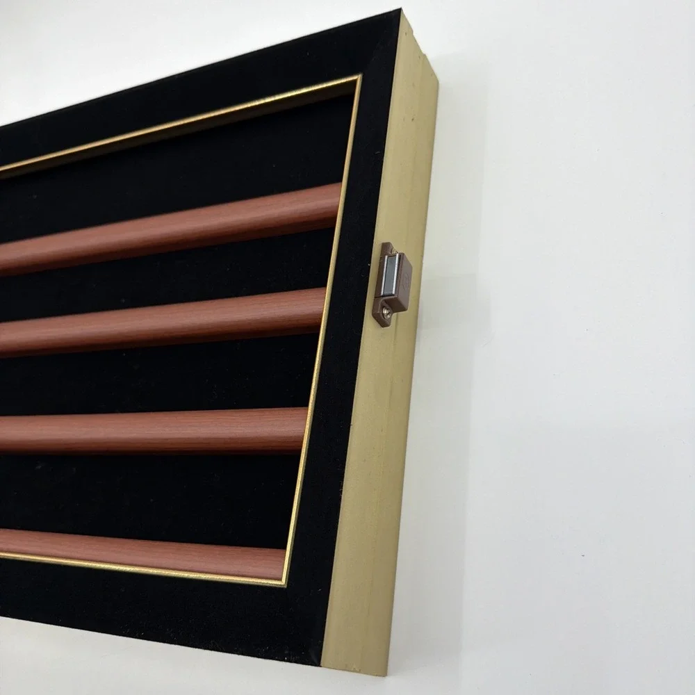 Military Challenge Coin Display Case Wall Mount Cabinet Poker Chips Holder